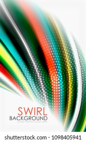 Rainbow color waves, vector blurred abstract background. Vector artistic illustration for presentation, app wallpaper, banner or poster