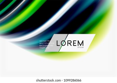 Olas de color arcoiris, fondo abstracto vectorial borroso. Ilustración artística vectorial para presentación, fondo de pantalla de aplicación, cartel o afiche