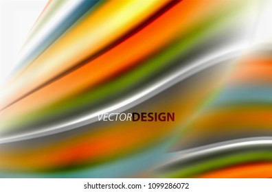 Rainbow color waves, vector blurred abstract background. Vector artistic illustration for presentation, app wallpaper, banner or poster
