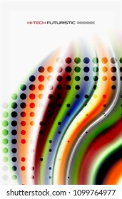 Rainbow color waves, vector blurred abstract background. Vector artistic illustration for presentation, app wallpaper, banner or poster