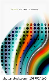 Rainbow color waves, vector blurred abstract background. Vector artistic illustration for presentation, app wallpaper, banner or poster