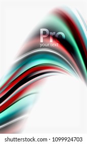 Rainbow color waves, vector blurred abstract background. Vector artistic illustration for presentation, app wallpaper, banner or poster