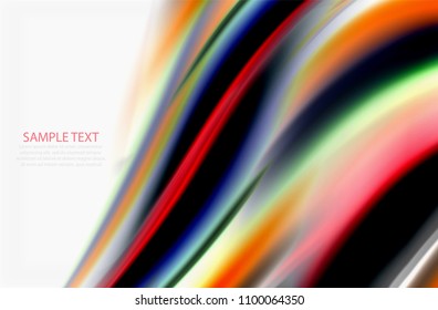 Rainbow color waves, vector blurred abstract background. Vector artistic illustration for presentation, app wallpaper, banner or poster