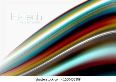 Rainbow color waves, vector blurred abstract background. Vector artistic illustration for presentation, app wallpaper, banner or poster