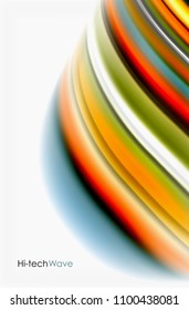 Olas de color arcoiris, fondo abstracto vectorial borroso. Ilustración artística vectorial para presentación, fondo de pantalla de aplicación, cartel o afiche