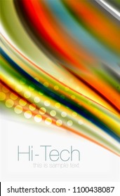Rainbow color waves, vector blurred abstract background. Vector artistic illustration for presentation, app wallpaper, banner or poster