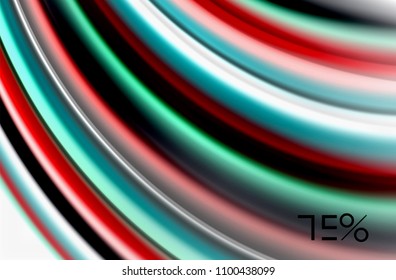 Rainbow color waves, vector blurred abstract background. Vector artistic illustration for presentation, app wallpaper, banner or poster