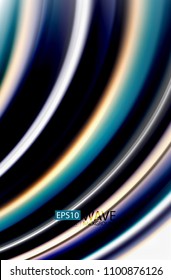 Rainbow color waves, vector blurred abstract background. Vector artistic illustration for presentation, app wallpaper, banner or poster