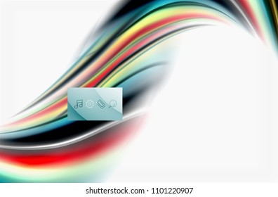 Rainbow color waves, vector blurred abstract background. Vector artistic illustration for presentation, app wallpaper, banner or poster