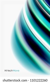 Olas de color arcoiris, fondo abstracto vectorial borroso. Ilustración artística vectorial para presentación, fondo de pantalla de aplicación, cartel o afiche