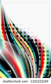 Rainbow color waves, vector blurred abstract background. Vector artistic illustration for presentation, app wallpaper, banner or poster
