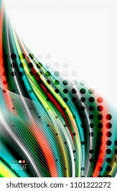 Rainbow color waves, vector blurred abstract background. Vector artistic illustration for presentation, app wallpaper, banner or poster