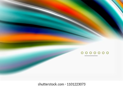 Rainbow color waves, vector blurred abstract background. Vector artistic illustration for presentation, app wallpaper, banner or poster