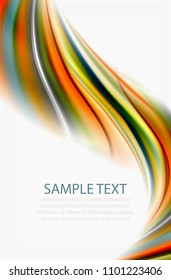 Rainbow color waves, vector blurred abstract background. Vector artistic illustration for presentation, app wallpaper, banner or poster