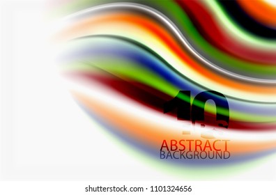 Rainbow color waves, vector blurred abstract background. Vector artistic illustration for presentation, app wallpaper, banner or poster