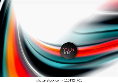 Olas de color arcoiris, fondo abstracto vectorial borroso. Ilustración artística vectorial para presentación, fondo de pantalla de aplicación, cartel o afiche