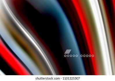 Olas de color arcoiris, fondo abstracto vectorial borroso. Ilustración artística vectorial para presentación, fondo de pantalla de aplicación, cartel o afiche