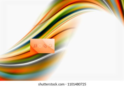 Rainbow color waves, vector blurred abstract background. Vector artistic illustration for presentation, app wallpaper, banner or poster