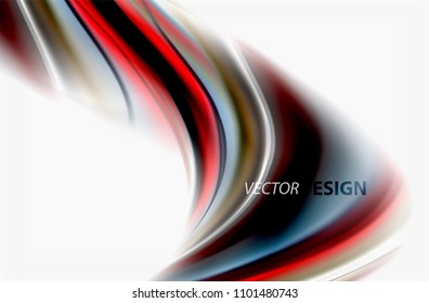 Olas de color arcoiris, fondo abstracto vectorial borroso. Ilustración artística vectorial para presentación, fondo de pantalla de aplicación, cartel o afiche