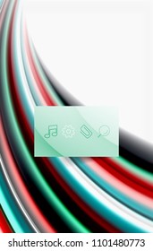 Rainbow color waves, vector blurred abstract background. Vector artistic illustration for presentation, app wallpaper, banner or poster