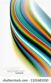Rainbow color waves, vector blurred abstract background. Vector artistic illustration for presentation, app wallpaper, banner or poster