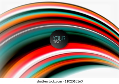 Rainbow color waves, vector blurred abstract background. Vector artistic illustration for presentation, app wallpaper, banner or poster