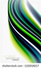 Rainbow color waves, vector blurred abstract background. Vector artistic illustration for presentation, app wallpaper, banner or poster