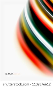 Rainbow color waves, vector blurred abstract background. Vector artistic illustration for presentation, app wallpaper, banner or poster