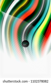 Rainbow color waves, vector blurred abstract background. Vector artistic illustration for presentation, app wallpaper, banner or poster
