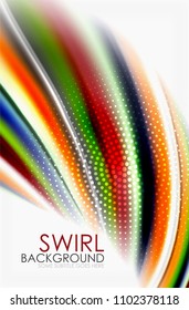 Rainbow color waves, vector blurred abstract background. Vector artistic illustration for presentation, app wallpaper, banner or poster