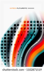 Rainbow color waves, vector blurred abstract background. Vector artistic illustration for presentation, app wallpaper, banner or poster