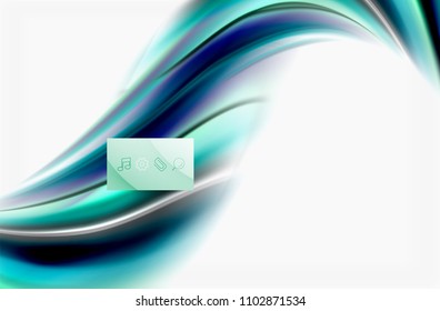 Rainbow color waves, vector blurred abstract background. Vector artistic illustration for presentation, app wallpaper, banner or poster