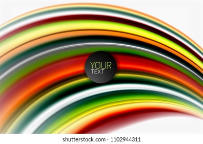 Rainbow color waves, vector blurred abstract background. Vector artistic illustration for presentation, app wallpaper, banner or poster