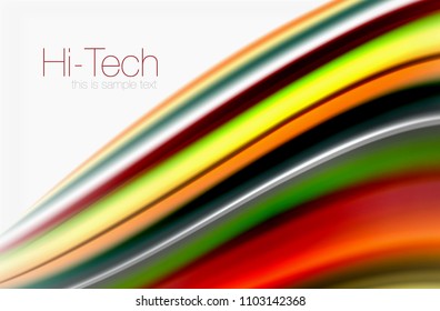 Rainbow color waves, vector blurred abstract background. Vector artistic illustration for presentation, app wallpaper, banner or poster