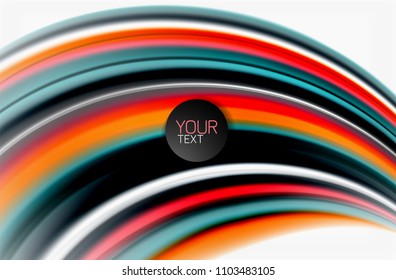Rainbow color waves, vector blurred abstract background. Vector artistic illustration for presentation, app wallpaper, banner or poster