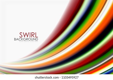 Rainbow color waves, vector blurred abstract background. Vector artistic illustration for presentation, app wallpaper, banner or poster