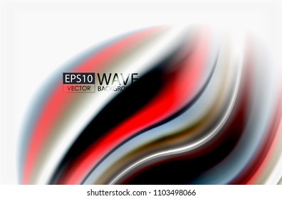 Rainbow-Farbwellen, Vektorunscharfer abstrakter Hintergrund. Vektorgrafik zur Präsentation, App-Bildschirmhintergrund, Banner oder Poster