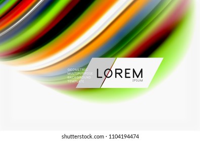 Olas de color arcoiris, fondo abstracto vectorial borroso. Ilustración artística vectorial para presentación, fondo de pantalla de aplicación, cartel o afiche