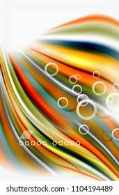 Rainbow color waves, vector blurred abstract background. Vector artistic illustration for presentation, app wallpaper, banner or poster