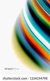 Rainbow color waves, vector blurred abstract background. Vector artistic illustration for presentation, app wallpaper, banner or poster