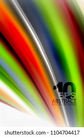 Rainbow color waves, vector blurred abstract background. Vector artistic illustration for presentation, app wallpaper, banner or poster