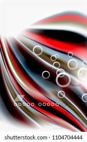 Rainbow color waves, vector blurred abstract background. Vector artistic illustration for presentation, app wallpaper, banner or poster