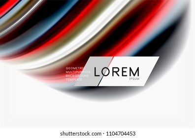 Rainbow color waves, vector blurred abstract background. Vector artistic illustration for presentation, app wallpaper, banner or poster
