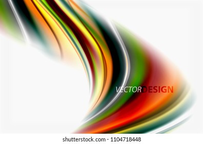 Rainbow color waves, vector blurred abstract background. Vector artistic illustration for presentation, app wallpaper, banner or poster