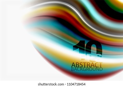 Rainbow color waves, vector blurred abstract background. Vector artistic illustration for presentation, app wallpaper, banner or poster