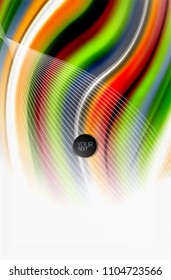 Rainbow color waves, vector blurred abstract background. Vector artistic illustration for presentation, app wallpaper, banner or poster