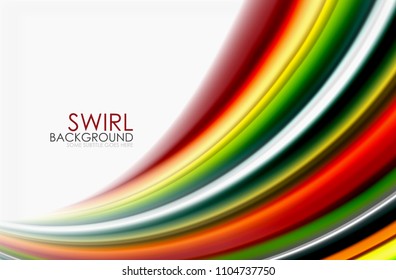 Rainbow color waves, vector blurred abstract background. Vector artistic illustration for presentation, app wallpaper, banner or poster
