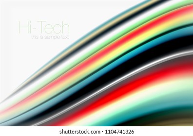 Rainbow color waves, vector blurred abstract background. Vector artistic illustration for presentation, app wallpaper, banner or poster