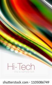 Rainbow color waves, vector blurred abstract background. Vector artistic illustration for presentation, app wallpaper, banner or poster