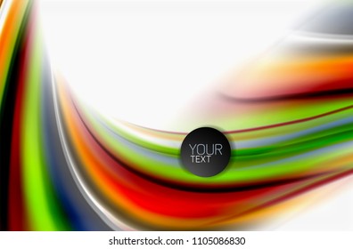 Rainbow color waves, vector blurred abstract background. Vector artistic illustration for presentation, app wallpaper, banner or poster